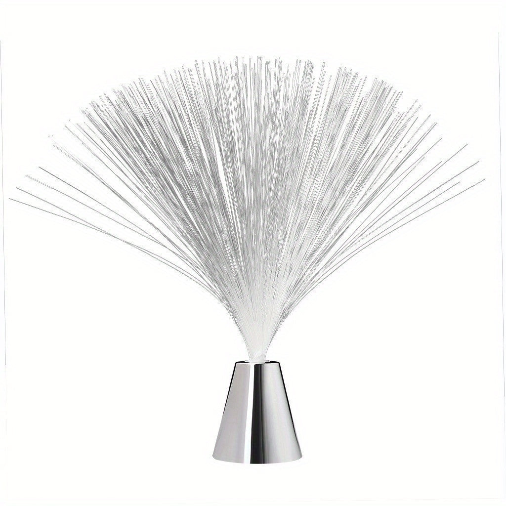 1pc Fiber Optic Lamp - LED Color Changing With Cone Base - Fiber Optic Lights With Battery Powered - Calming Mood Night Light