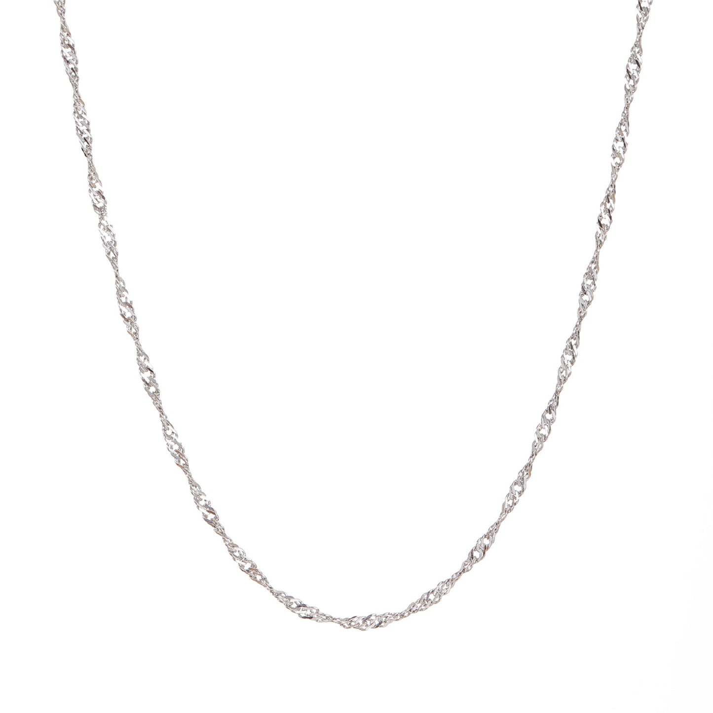 Womens Stainless Steel Water Wave Chain Choker Necklace With A Personalized Design