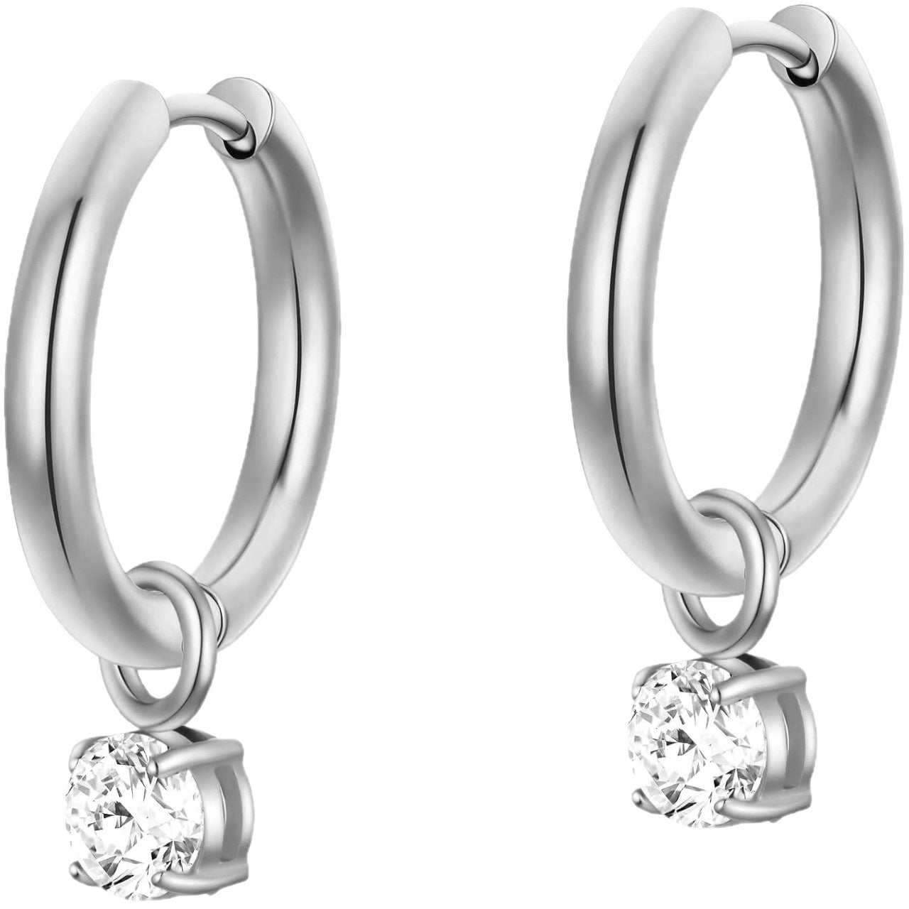 Titanium Steel Micro-Earrings pave With A Unique Delicate Design