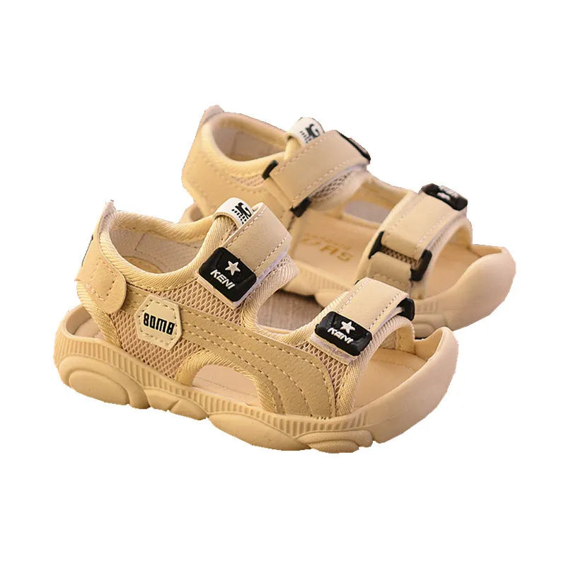 2023 Summer Children Shoes Boys Soft Soles Beach Shoes Male Baby Baotou Anti-kick Children's Sandals Princepard Summer Sandals - Giftcare
