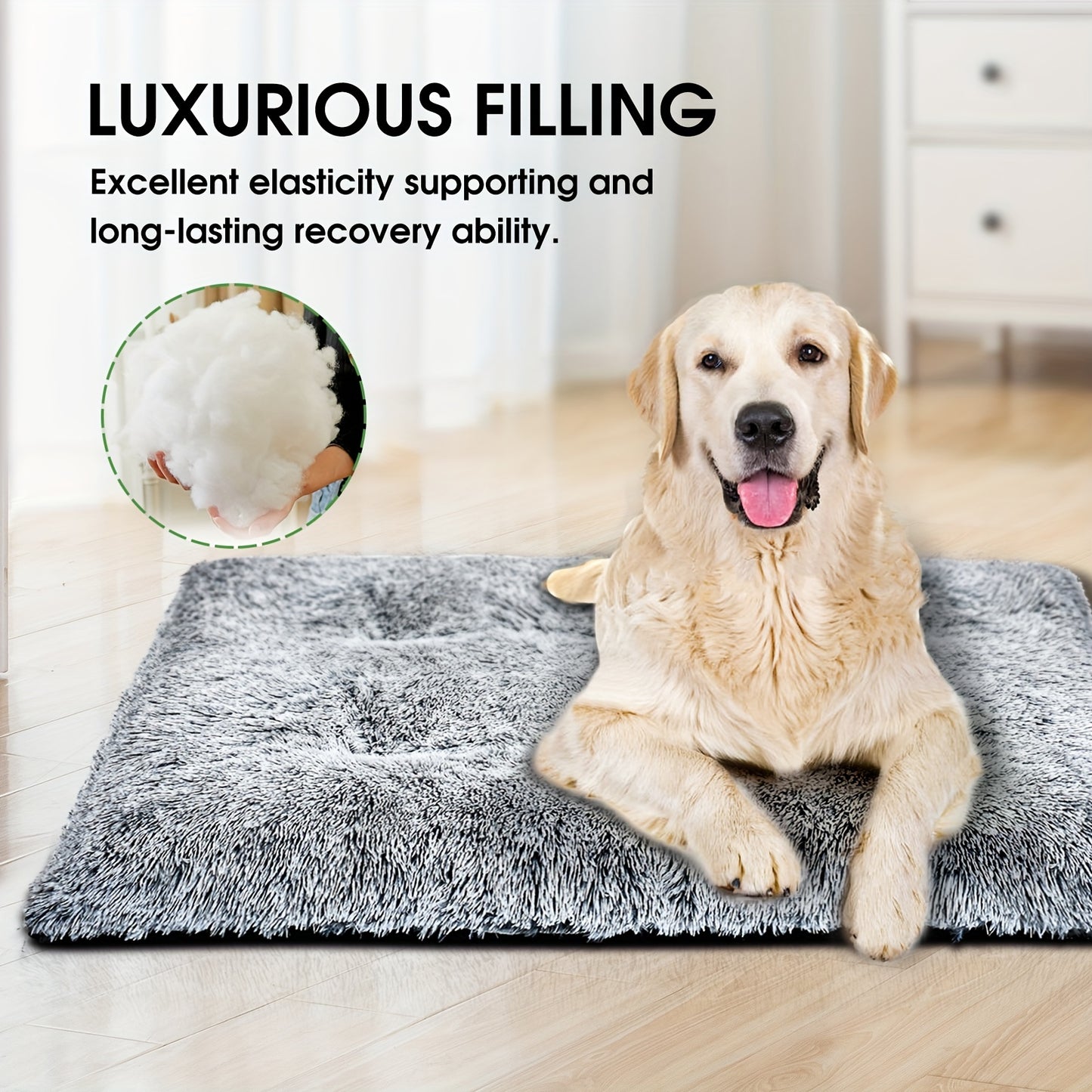 Dog Bed, Plush Soft Pet Mat Pad & Furniture, Washable Anti-Slip Dog Crate Bed For Large Medium Small Dogs And Cats