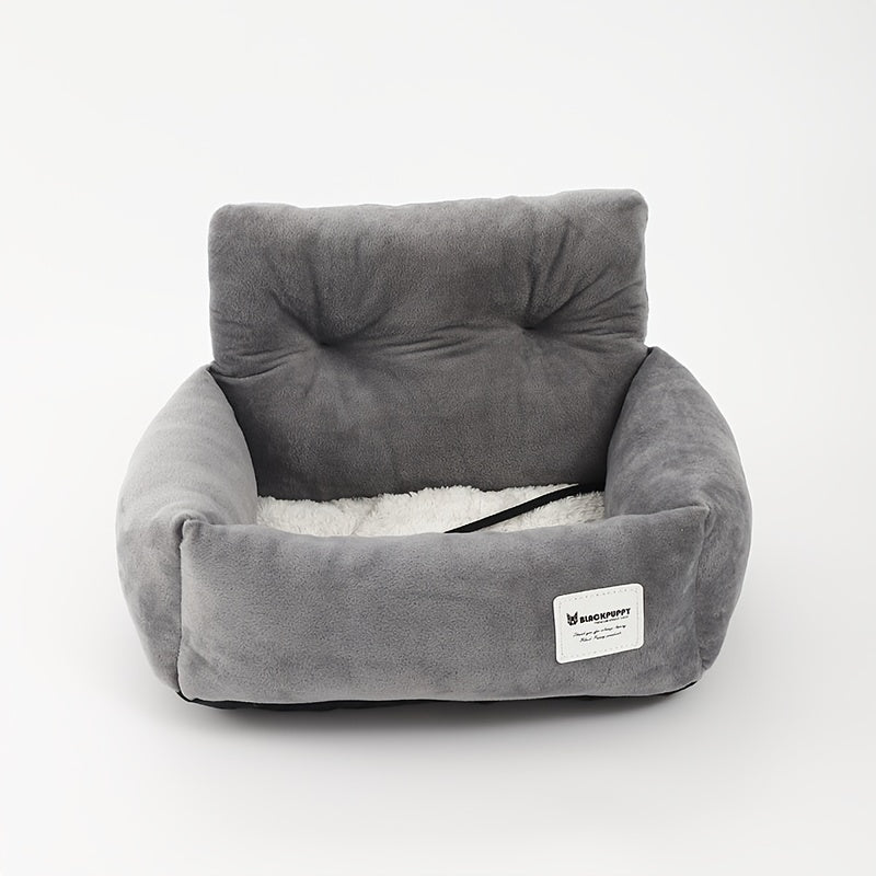 Car Seat for Cats and Small Dogs - Soft Gray Pet Carrier with Adjustable Straps, Ergonomic Design for Safe Travel, Secure Fit for Vehicles, Pet Carrier Seat, Vehicle Pet Rest, Comfortable Pet Seat, Secure Pet Rest