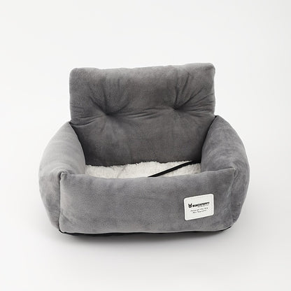 Car Seat for Cats and Small Dogs - Soft Gray Pet Carrier with Adjustable Straps, Ergonomic Design for Safe Travel, Secure Fit for Vehicles, Pet Carrier Seat, Vehicle Pet Rest, Comfortable Pet Seat, Secure Pet Rest