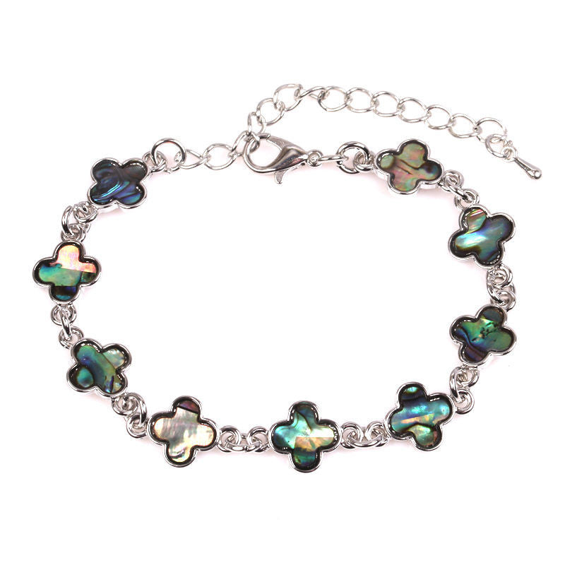 Love Cross Bracelet DIY Abalone Shell Bracelet