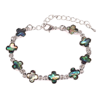 Love Cross Bracelet DIY Abalone Shell Bracelet