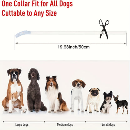 Luminous USB Rechargeable Dog Collar - Glow-in-the-Dark PVC Neck Cuff for Small Medium Large Dogs, Nighttime Walking Light with USB Charging, Safe & Portable Pet Accessory, Glow in the Dark Technology