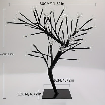 Bonsai Tree LED Light Room Decor Night Light USB Small Table Lamp For Dining Table Decoration Bedroom Atmosphere Decoration Autumn Thanksgiving Decoration Eid Al-Adha Mubarak