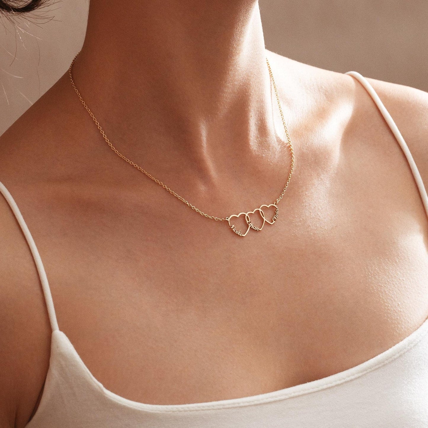 Simple DIY Letter Name Heart Pendant Necklace