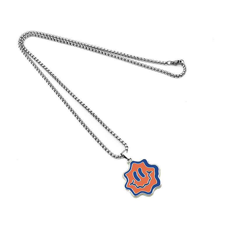Wave Face Necklace Hip-hop Pendant Popular Jewelry Funny Street Accessories