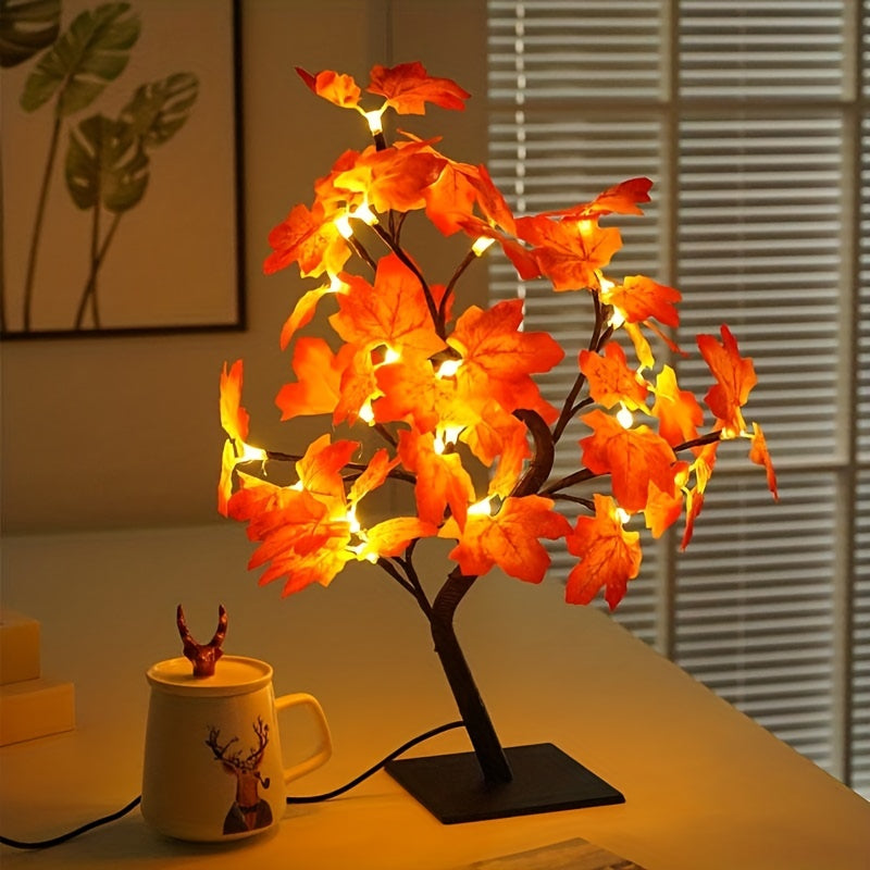 Bonsai Tree LED Light Room Decor Night Light USB Small Table Lamp For Dining Table Decoration Bedroom Atmosphere Decoration Autumn Thanksgiving Decoration Eid Al-Adha Mubarak