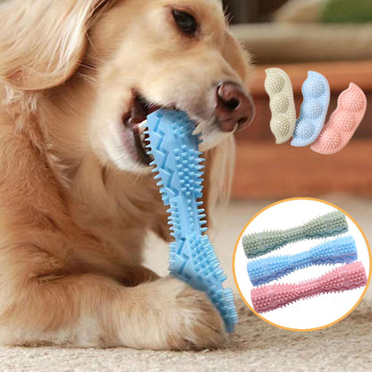 Dental-Health Chew Toy for Medium Dogs: Durable, Safe Rubber with Fun Cartoon Design – Interactive and Easy to Clean!