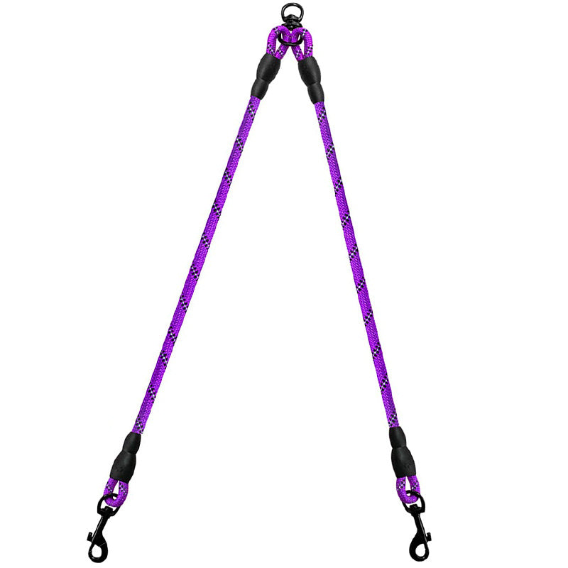 JOYTALE Reflective Dual Leash for 2 Dogs - No Tangle Walking Leash with Comfortable Handle