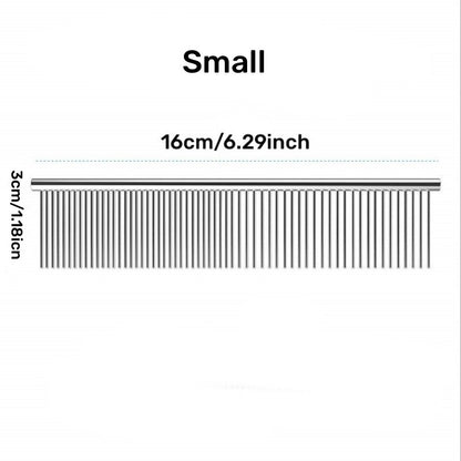 Stainless Steel Dematting Comb for Dogs - Effortless Detangling, Reduced Shedding, and Gentle on Skin - Durable, Easy to Clean, and Perfect for Long-Haired Breeds