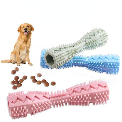 Dental-Health Chew Toy for Medium Dogs: Durable, Safe Rubber with Fun Cartoon Design – Interactive and Easy to Clean!