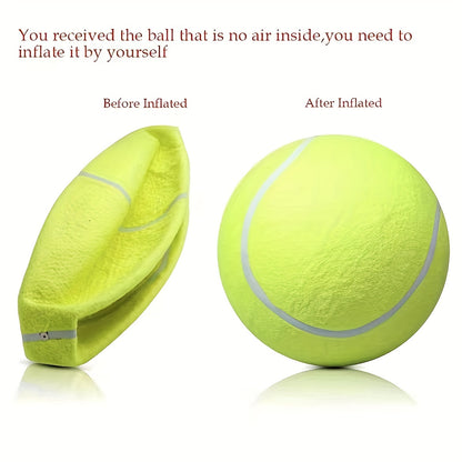 1pc Jumbo 9.5" Tennis Ball for Dogs - Durable Interactive Training Toy, Ideal for Large Breeds, No Batteries Needed - Perfect for Fetch & Play