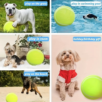 1pc Jumbo 9.5" Tennis Ball for Dogs - Durable Interactive Training Toy, Ideal for Large Breeds, No Batteries Needed - Perfect for Fetch & Play