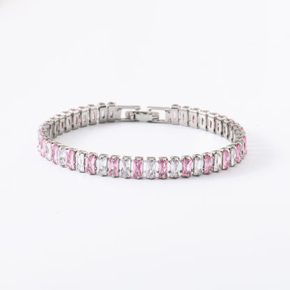 Womens European And American Hip-hop Crystal Bracelet With Polka-dot Zircon Embellishments