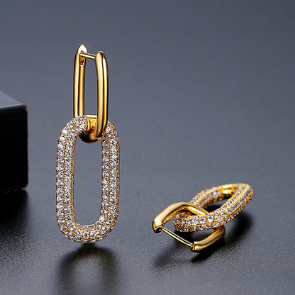 Jinse Light Luxury Ear Clips, Fashionable And Stylish, European And American Style, Unique For Women
