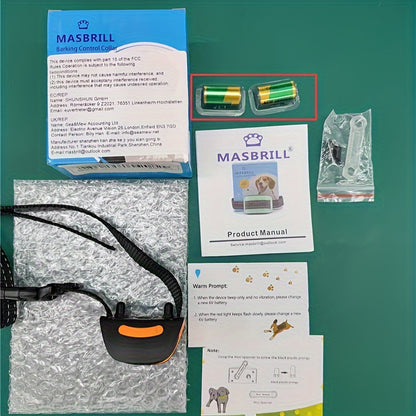 Gentle & Effective Bark Control: Battery-Powered Collar for Small/Medium Dogs - Peaceful Quiet Companion