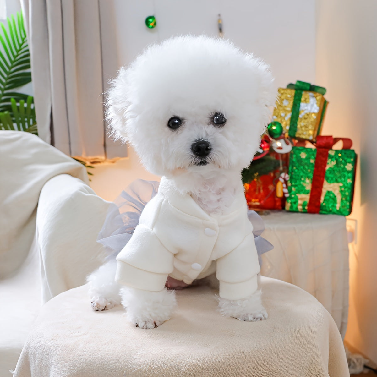 Adorable Snowman Thermal Pet Dress - Winter Christmas Holiday Puppy Costume Dresses for Small to Large Breeds - Soft, Warm, and Comfortable Outfit for Dogs