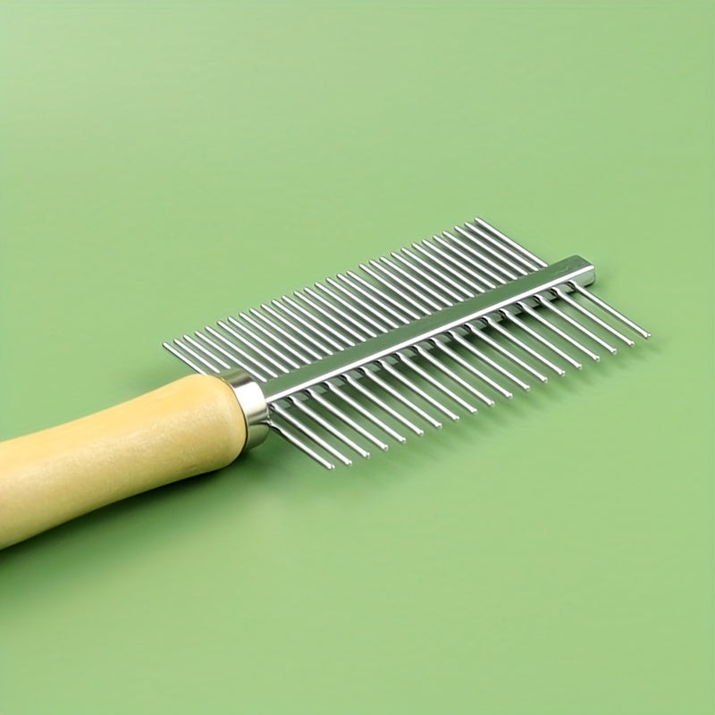 Double-Sided Pet Comb For Grooming & Massaging Dogs, Cats & Other Animals, Pet Grooming Brush