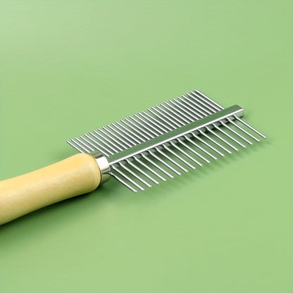 Double-Sided Pet Comb For Grooming & Massaging Dogs, Cats & Other Animals, Pet Grooming Brush