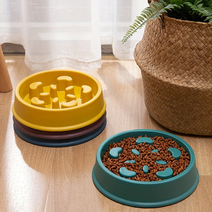 Healthy & Calm Eating: Anti-Choke, Non-Slip Slow Feeder Bowl for Dogs - Enhances Safe Eating Habits