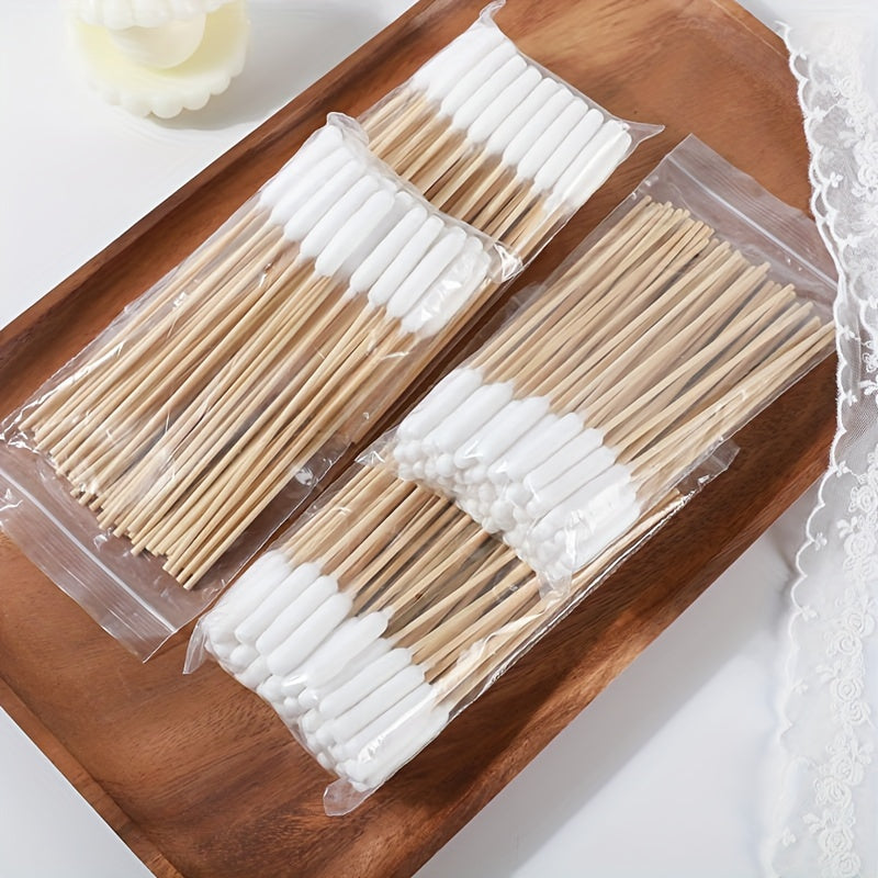 50pcs Pet Cotton Swabs, Dual-Use Large Tip For Ear & Skin Cleaning, Gentle Care For Cats & Dogs, Ideal For Ear Cleaning Or Cosmetic Use