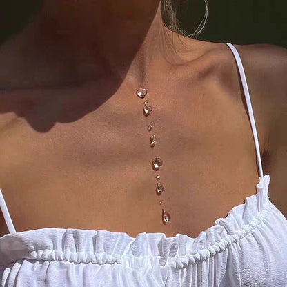 Frosted Dewdrop Jewelry  Unique Design Handmade Frosted Dewdrop Elegant Waterdrop Necklace  Earrings