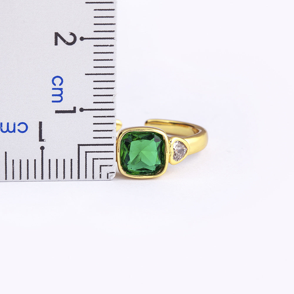 Elegant Micro-Pave Heart-Shaped Diamond Ring For Women