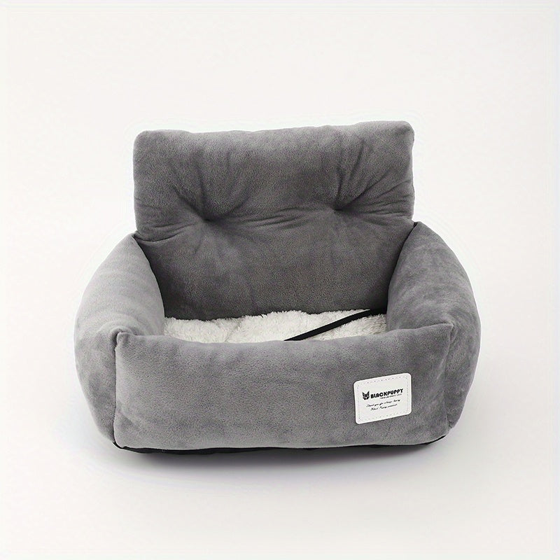 Car Seat for Cats and Small Dogs - Soft Gray Pet Carrier with Adjustable Straps, Ergonomic Design for Safe Travel, Secure Fit for Vehicles, Pet Carrier Seat, Vehicle Pet Rest, Comfortable Pet Seat, Secure Pet Rest