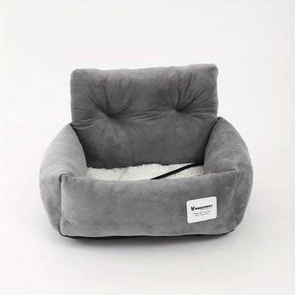 Car Seat for Cats and Small Dogs - Soft Gray Pet Carrier with Adjustable Straps, Ergonomic Design for Safe Travel, Secure Fit for Vehicles, Pet Carrier Seat, Vehicle Pet Rest, Comfortable Pet Seat, Secure Pet Rest