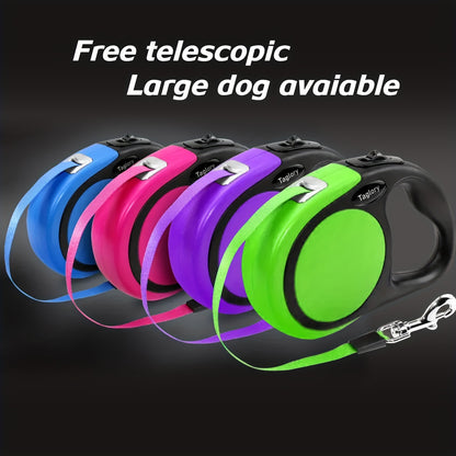 Taglory Retractable Dog Leash: No-Tangle, One-Handed Control for Puppies & Small Dogs Up to 45 lbs!