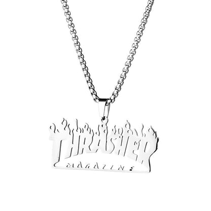 All-match Letter Hip-hop Necklace Trendy Street Pendant Accessories Pendant