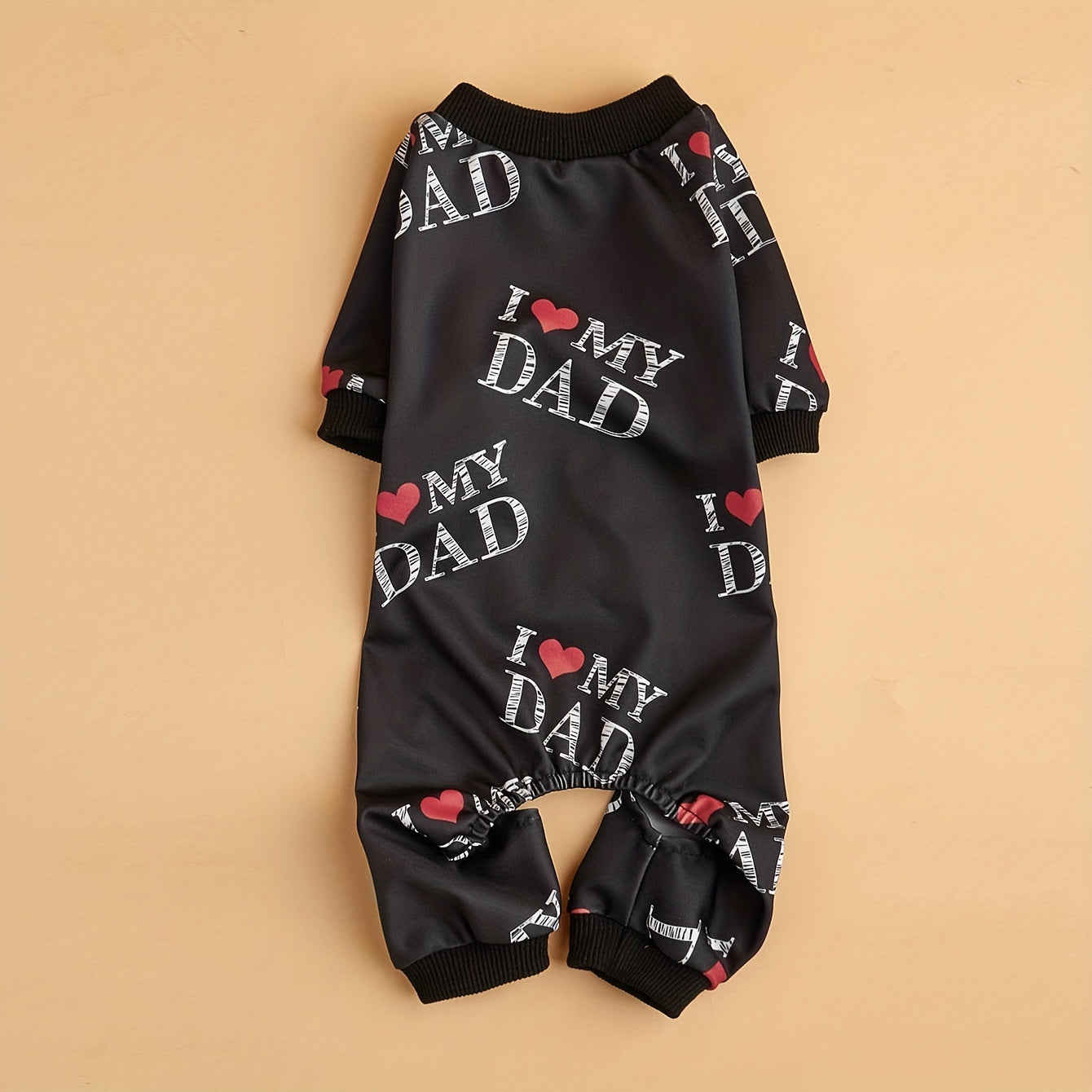 I Love My Mom" Print Pet Shirt for Dogs & Cats - Lightweight Summer Apparel, White with Black Lettering & Red Hearts, Soft Polyester Fabric, Perfect for Warm Weather