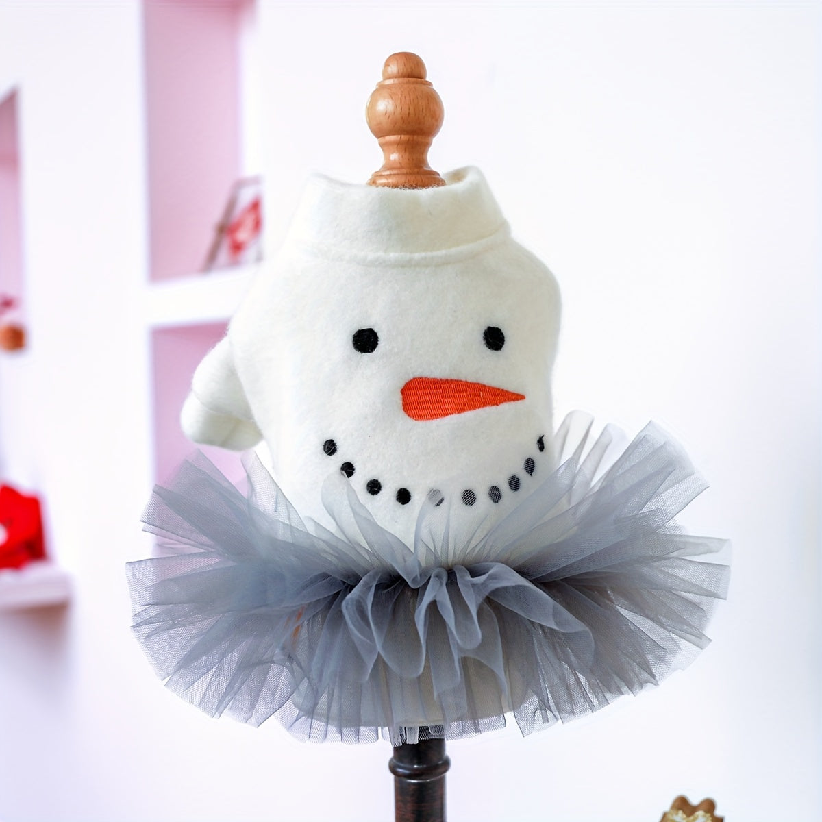 Adorable Snowman Thermal Pet Dress - Winter Christmas Holiday Puppy Costume Dresses for Small to Large Breeds - Soft, Warm, and Comfortable Outfit for Dogs