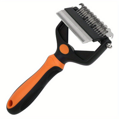 2-in-1 Ultimate Pet Grooming Brush for Medium to Large Dogs - Deshedding, Dematting, and Tangle Removal Tool for Short to Long Hair