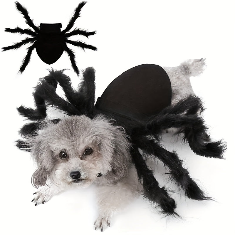 Halloween Spider Costume for Cats and Small/Medium Dogs - Fun and Festive Pet Dress Up -  Polyester Fabric - For Halloween Parties & Trick-or-Treating - Perfect Gift for Pet Lovers