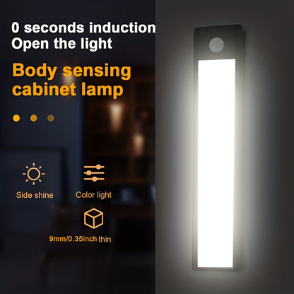 SmartSense LED Night Light - Super Slim, Motion Sensor, USB Rechargeable, Automatic On/Off, Versatile for Under Cabinets, Wardrobes, Bedrooms, Kitchens - Perfect for Home Lighting
