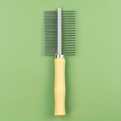 Double-Sided Pet Comb For Grooming & Massaging Dogs, Cats & Other Animals, Pet Grooming Brush
