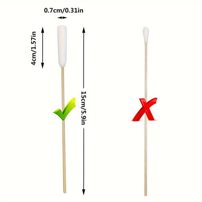 50pcs Pet Cotton Swabs, Dual-Use Large Tip For Ear & Skin Cleaning, Gentle Care For Cats & Dogs, Ideal For Ear Cleaning Or Cosmetic Use