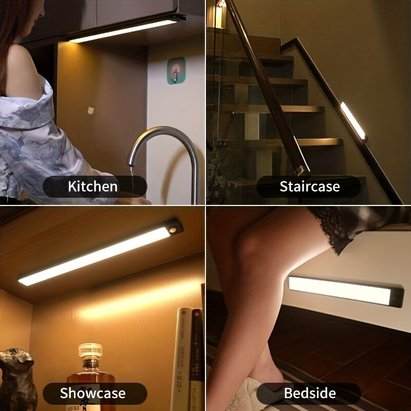 SmartSense LED Night Light - Super Slim, Motion Sensor, USB Rechargeable, Automatic On/Off, Versatile for Under Cabinets, Wardrobes, Bedrooms, Kitchens - Perfect for Home Lighting