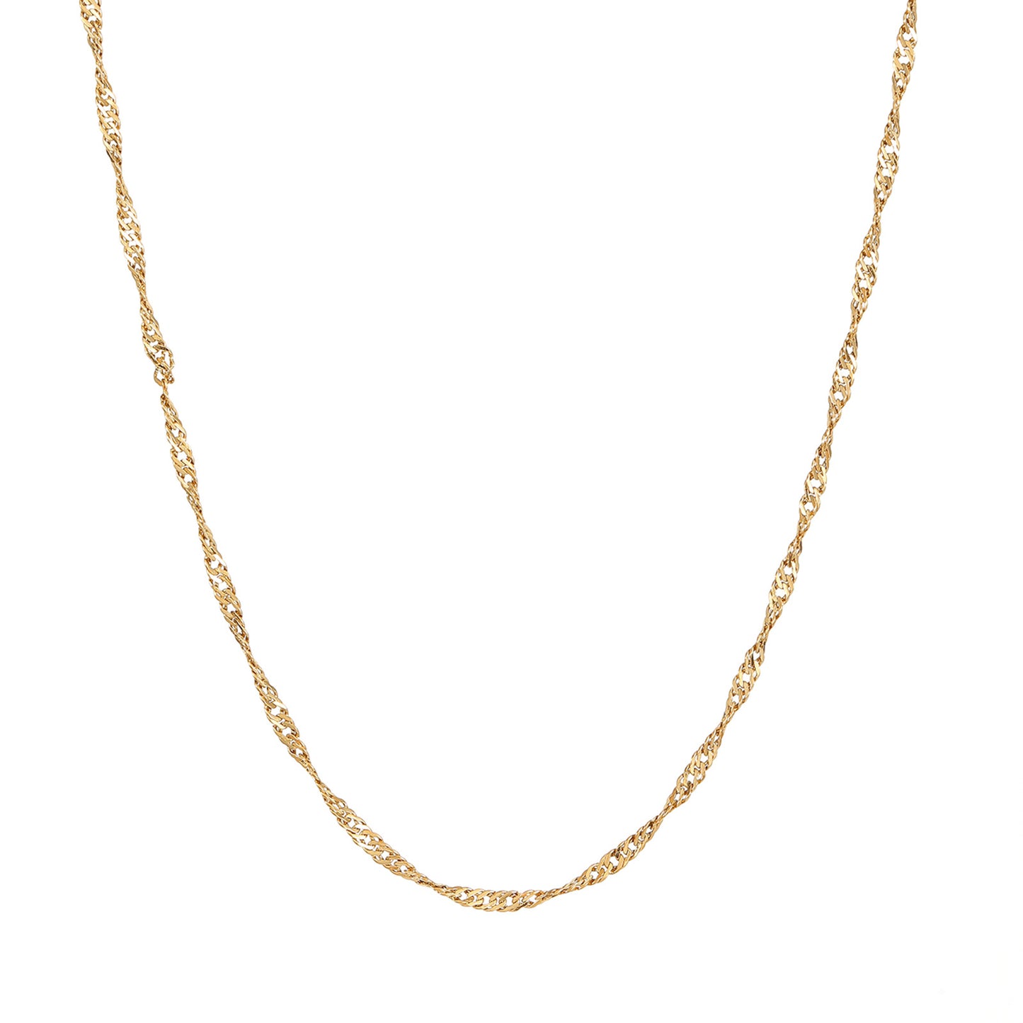 Womens Stainless Steel Water Wave Chain Choker Necklace With A Personalized Design