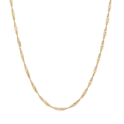 Womens Stainless Steel Water Wave Chain Choker Necklace With A Personalized Design