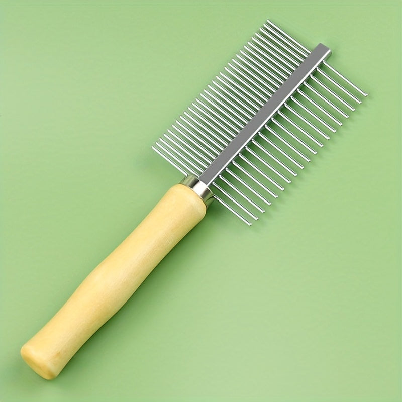 Double-Sided Pet Comb For Grooming & Massaging Dogs, Cats & Other Animals, Pet Grooming Brush