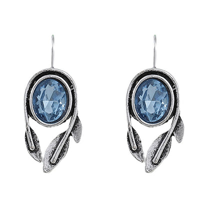 Women's Fashion Retro Minimalist Oval Leaf Earrings