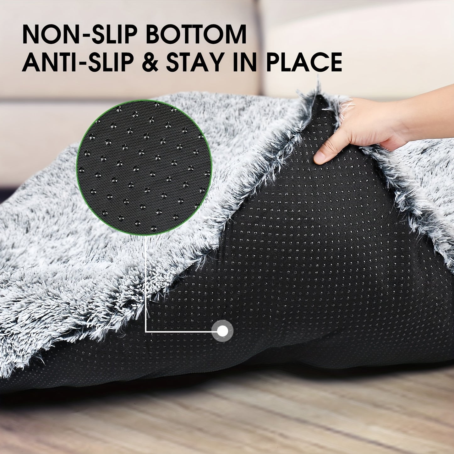 Dog Bed, Plush Soft Pet Mat Pad & Furniture, Washable Anti-Slip Dog Crate Bed For Large Medium Small Dogs And Cats