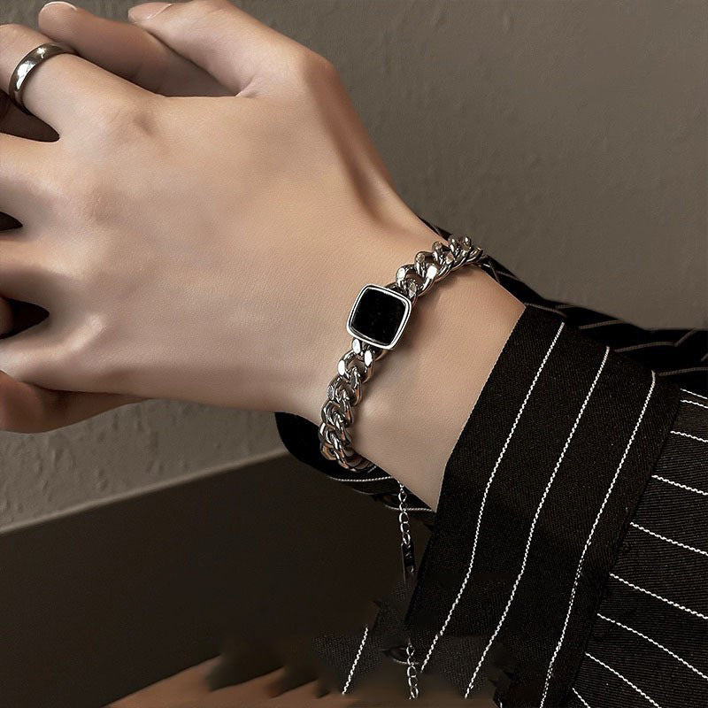 Square Cuban Bracelet Men's Titanium Steel Does Not Fade