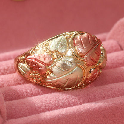 Enamel-colored Irregular Oval Geometric Ring With A Designer Aesthetic For Women