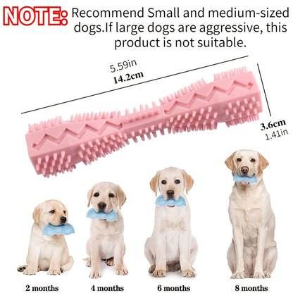 Dental-Health Chew Toy for Medium Dogs: Durable, Safe Rubber with Fun Cartoon Design – Interactive and Easy to Clean!